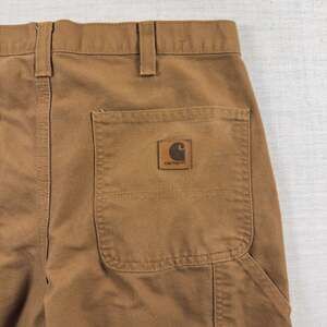 Carhartt B151 Canvas‎ Work Dungaree Carpenter Pants Brown 32x28